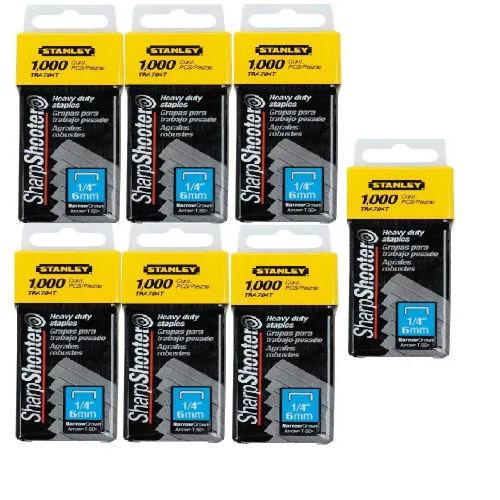 Vista 2 de Stanley TRA704T - Grapas resistentes de 1/4 de pulgada, paquete de 1000