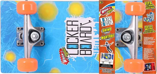 Vista 7 de Locker Board Grind Skateboard cabe en mochila y casillero. Tabla pequeña 4 adultos y niños 4 escuela: tabla Cruiser y patineta para niños - Como se