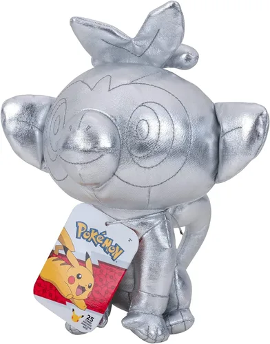 Vista 8 de Pokemon 674 PKW0237 EA Pokemon 25th Celebration - Bulbasaur de felpa plateada de 8 pulgadas, color plateado