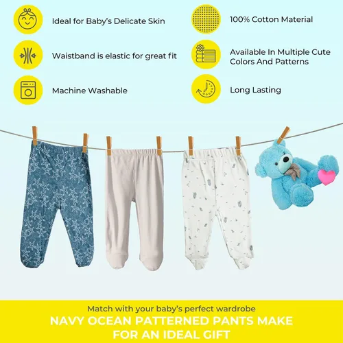 Vista 7 de Spasilk Paquete de 3 pantalones de algodón para bebé niño