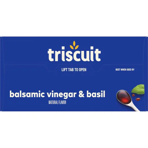 Vista 20 de Triscuit galletas con sabor a vinagre balsámico y albahaca, sin OMG, paquete de 6 cajas de 8.5 onzas cada una