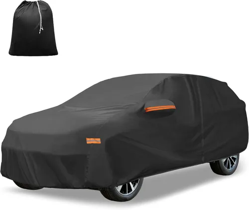 Vista 26 de X AUTOHAUX Funda de coche para Mini Cooper 2DR 2002-2021 210D-PU para exteriores, cubierta completa para todo tipo de clima, con cremallera