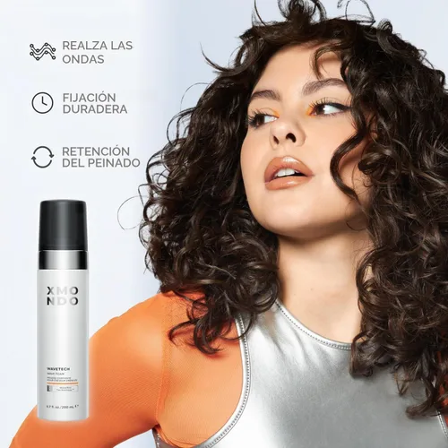 Vista 2 de XMONDO Wavetech - Espuma ondulada, potenciador de rizos para cabello