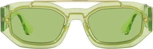 Vista 3 de Versace Unisex Sunglasses Transparent Dark Grey Frame, Dark Grey Lenses, 51MM