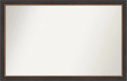 Vista 15 de Amanti Art Espejo de baño negro para sobre el fregadero, 23 x 23 pulgadas, espejo cuadrado negro Ashton, marco de madera tradicional mediano, se