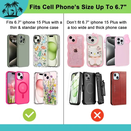 Vista 8 de Soporte para teléfono compatible con Bogg Bag y Simple Modern Beach Tote, funda universal de plástico ABS duro para teléfono celular, accesorios