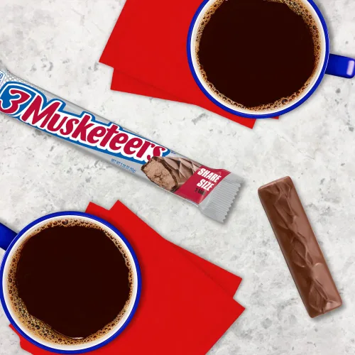 Vista 5 de 3 MUSKETEERS Barras de caramelo de tamaño compartido de chocolate, barra de 3.28 onzas, caja de 24