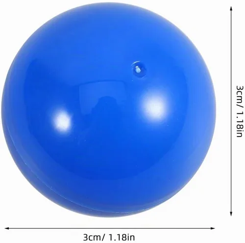 Vista 4 de Cabilock 50 bolas de bingo de plástico: bolas de rifa de 1.2 in, bolas de juego huecas, bolas de bingo perdidas, reemplazos ideales para fiestas Azul