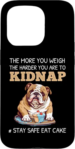 Vista 14 de English Bulldog Dog Lover Funny Quote Stay Safe Eat Cake Case for iPhone 17