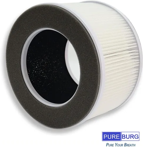 Vista 3 de PUREBURG Filtro de repuesto compatible con purificadores de aire Greenote AP10 AP10-F3, H13 True HEPA y filtración multicapa de carbón activado