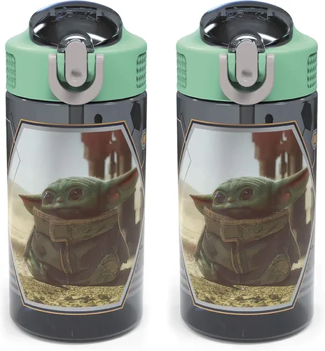 Vista 36 de Zak Designs Teenage Mutant Ninja Turtles - Botella de agua para niños para la escuela o viajes, paquete de 2 botellas de agua de plástico duradero