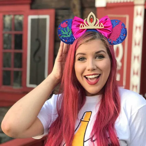 Vista 4 de Diadema de orejas de ratón, orejas de ratón de lentejuelas para mujeres y niñas, diadema de lazo brillante para juegos de rol, decoración de fiesta