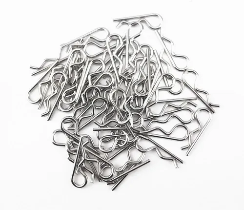 Vista 2 de yueton 50pcs RC Piezas de Coche Camión Buggy Vehículos Shell Reemplazo 1/8 1/10 Escala Doblada Cuerpo Clips