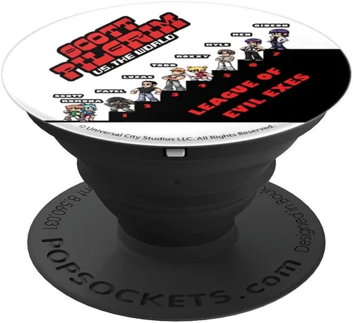 Vista 4 de Scott Pilgrim Vs. The World League Of Evil Exes PopSockets Grip and Stand para teléfonos y tabletas, Negro