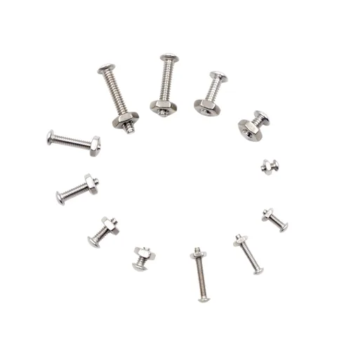 Vista 5 de #2-56#4-40#6-32 UNC Kit de surtido de tornillos de casquillo de cabeza de botón y tuercas de acero inoxidable 390PCS Stainless Steel Button Head