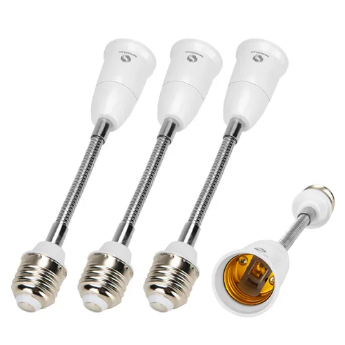 Vista 9 de RONG&LAN - Extensor de enchufe de luz E26/E27, 180 grados de flexión, adaptador extensor de enchufe, extensión ajustable E26/E27 a E26/E27