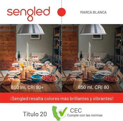 Vista 2 de [Usado] Sengled - Bombilla WiFi inteligente - Focos inteligentes compatibles con Google Assistant, A19 Luz del día (5000K) - No requiere