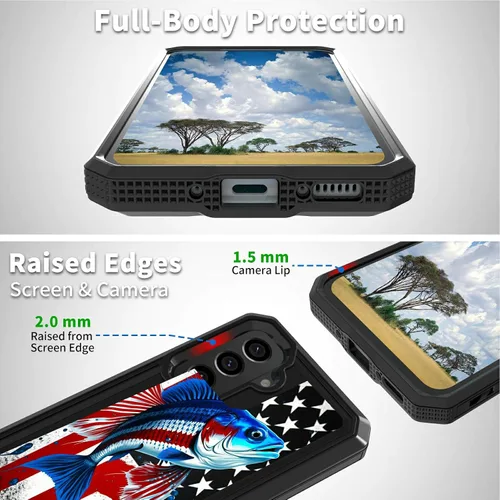 Vista 3 de Funda para Samsung S23 FE Galaxy S23 FE 2 en 1 PC duro de doble capa TPU suave a prueba de golpes Funda protectora para Samsung Galaxy S23 FE 6.4
