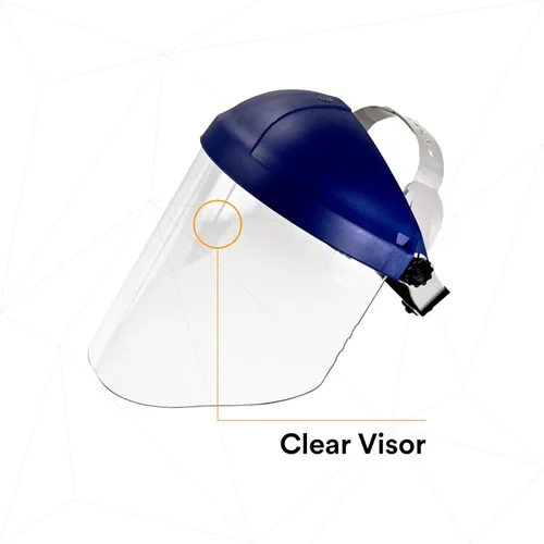 Vista 5 de 3M H8A Combinación de Arnés de Cabeza con Trinquete y Visera Protector Facial Transparente, Sistema Completo de Seguridad de Arnés de Cabeza
