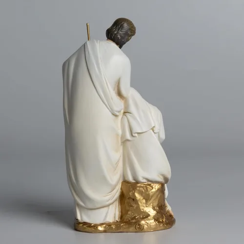 Vista 8 de Estatua católica de la Santa Familia BC, belén de 6 pulgadas de alto en interiores, regalo religioso, decoración del hogar de Navidad, figura