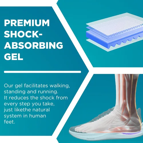 Vista 3 de Taloneras para tendinitis de Aquiles y fascitis plantar - Paquete de 6 plantillas de gel para zapatos para alivio del dolor de talón, soporte