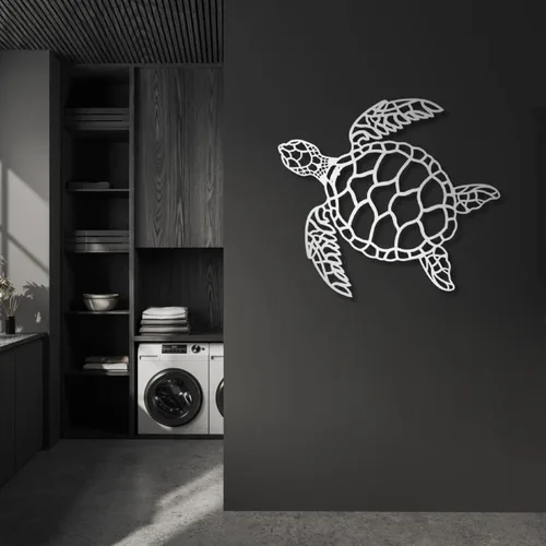 Vista 7 de Decoración de pared de tortuga marina de metal, arte de pared de tortuga marina, decoración de pared de tortuga, vida marina de metal, decoración