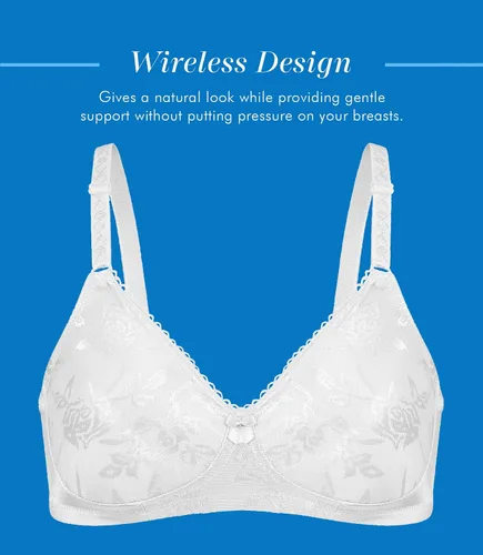 Vista 4 de Bestform 5006222 - Brasier de copa suave con diseño floral jacquard sin aros con copas ligeramente forradas