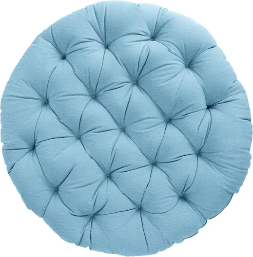 Vista 17 de Sorra Home - Cojín con mechones Papasan - Cojín redondo cómodo para silla Bucket & Moon - Cojín de piso con espuma suave para muebles