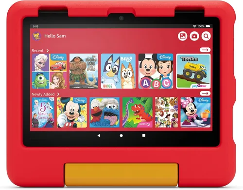 Vista 8 de Funda Amazon reforzada para niños para tablet Fire HD 8 (solo compatible con tablets de 12ª generación). Azul
