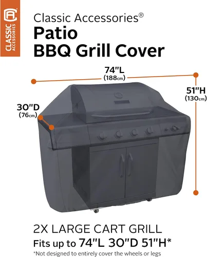 Vista 5 de Funda para barbacoa Classic Accessories 55-304-020401-00, XXL, Negro