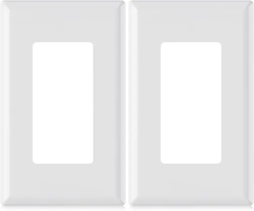 Vista 9 de ELEGRP Placas de pared decorativas sin tornillos de 1 banda, cubierta de placa frontal termoplástica irrompible para interruptor de salida