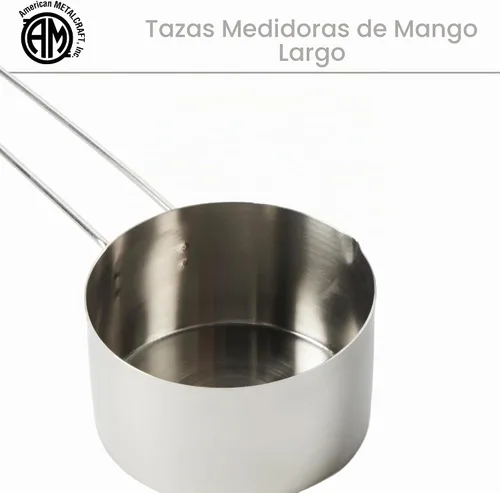 Vista 5 de American Metalcraft MCL10 Taza medidora de acero inoxidable, 1 taza