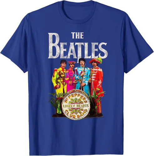 Vista 16 de The Beatles Sgt. Pepper's Lonely Hearts Camiseta de manga corta Negro