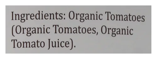 Vista 4 de ORGANICO BELLO Tomates enteros orgánicos, 28 OZ