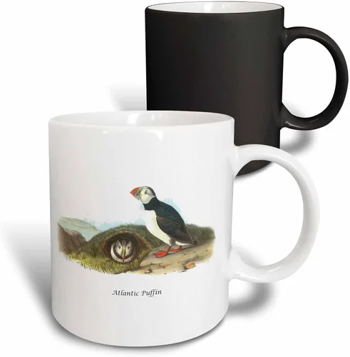 Vista 8 de 3dRose, Taza negra bicolor de 11 oz, negro/blanco