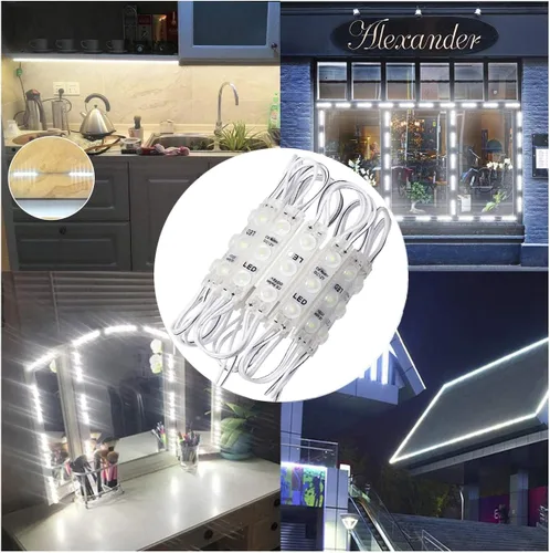 Vista 6 de Módulo LED, luces de repuesto para inflables, color blanco, 20 unidades, 9.8 pies, 3 LED, superbrillantes, 2835 SMD IP65, impermeables