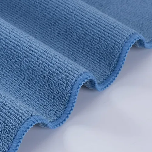Vista 3 de POLYTE Toalla de limpieza de microfibra (16 x 16, paquete de 12 profesionales, azul, camello, gris)