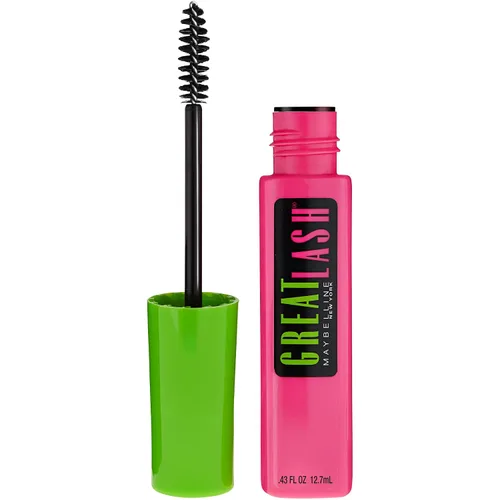 Vista 26 de Maybelline Great Lash Maquillaje de Máscara Lavable, Fórmula Voluminizadora que Acondiciona y Engrosa las Pestañas, Color Negro Muy Profundo, 2 Muy