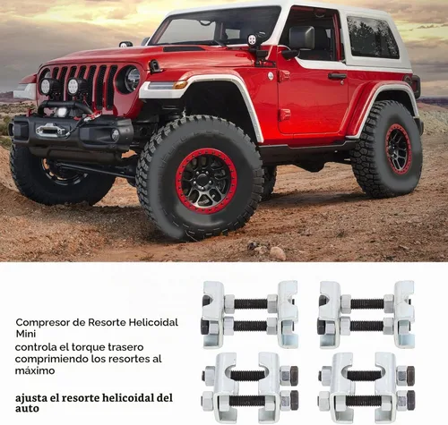 Vista 2 de Acouto Compresor de resorte helicoidal ajustable 4 unids Mini compresor de resorte de bobina 2 vías ajustable espaciador de resorte de acero al