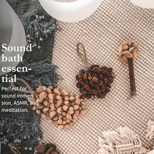 Vista 4 de Meinl Sonic Energy Seed Shell Shaker Instrumento de percusión — Sonidos naturales para meditación, ASMR, terapia de sonido, yoga