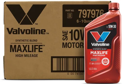 Vista 59 de Valvoline - Aceite de alto millaje 150 K con MaxLife Plus Technology, SAE 5W-20, 1 cuarto de galón