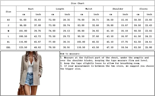 Vista 5 de chouyatou Chaqueta casual de negocios para mujer, con frente abierto, manga larga, solapa con muesca, para oficina