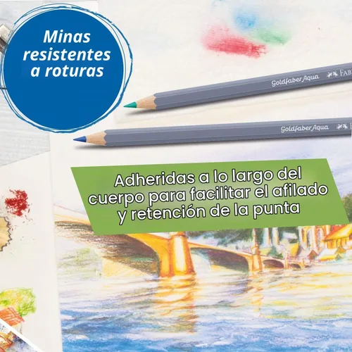 Vista 8 de Faber-Castell Creative Studio Goldfaber Lápiz Acuarela Classpack - 144 Lápices en 12
