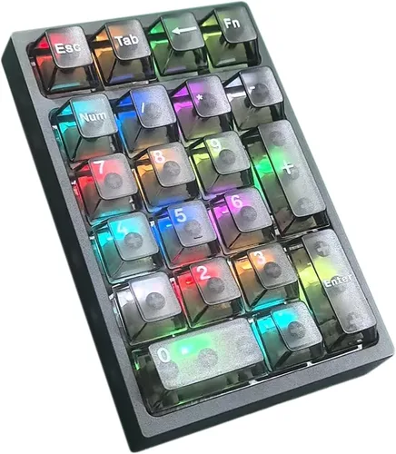 Vista 11 de BOYI TD21 - Teclado numérico de intercambio en caliente, 21 teclas Mini Numpad, teclado portátil Bluetooth5.0/2.4G/teclado con cable numérico