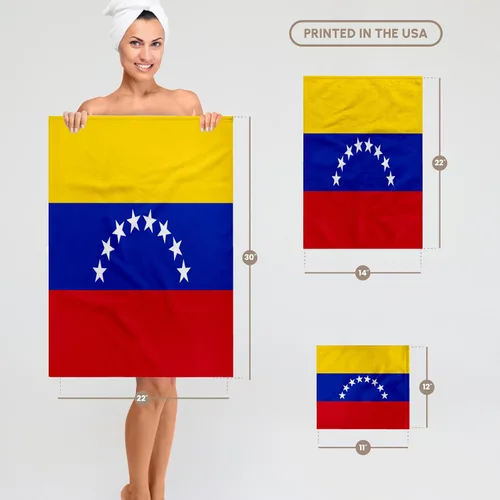 Vista 6 de 3D Rose Bandera Venezuela TWL_31606_1 Toalla, 15" x 22