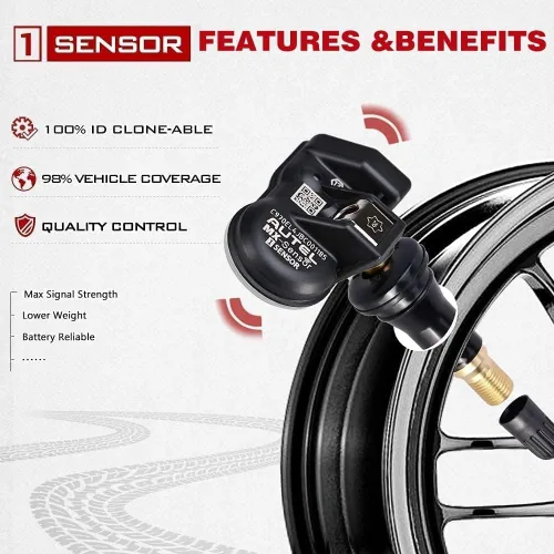 Vista 2 de Autel Sensor-1 - Sensor TPMS MX de vástago de goma de doble frecuencia de 315 MHz y 433 MHz