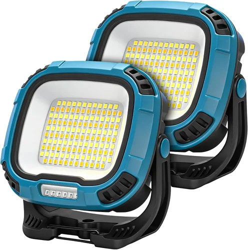 Vista 13 de Luz de trabajo recargable 6000mAh, luz de trabajo magnética Amarillo