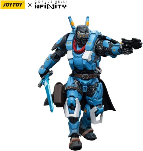 Vista 3 de JoyToy Infinity Corvus Belli 1/18 Figura de acción PanOceania Knight of Santiago Hacker