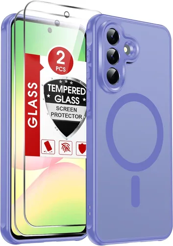 Vista 176 de LeYi Funda para teléfono Samsung-S23: protector de pantalla e imán MagSafe Púrpura