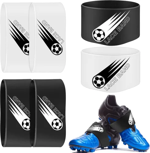 Vista 12 de Patelai 4 piezas de cubierta de cordón para tacos de fútbol, banda de zapato de fútbol, cubierta de zapato de fútbol, bandas de taco de fútbol